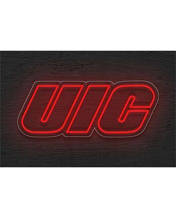 Brighten Your Space: Chicago Uic LED Neon Sign for Home Decor, Bars, and Celebratory Events