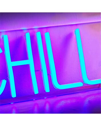 Brighten Your Space with Chill Wall Decor LED Neon Sign - Ideal for Home, Office, Store, Bar, and Vibrant Wedding Celebrations