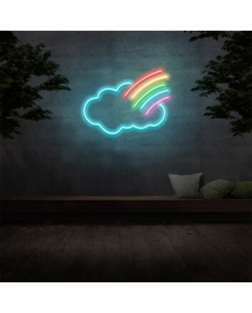 Brighten Up Your Space: Cloud Rainbow LED Neon Sign for Home Decor, Celebrations, and Vibrant Office Atmospheres.