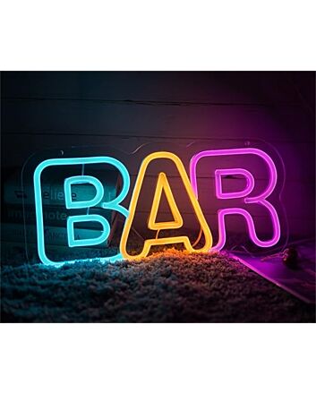 Elevate Your Space: Colorful Bar LED Neon Sign Light Perfect for Home Decor, Trendy Offices, and Vibrant Party Settings.