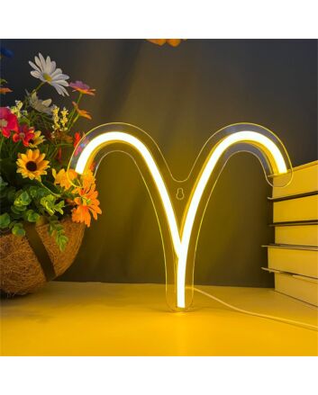 Brighten Your Space: Constellation Aries LED Neon Sign for Home Decor, Bars, and Celebrations