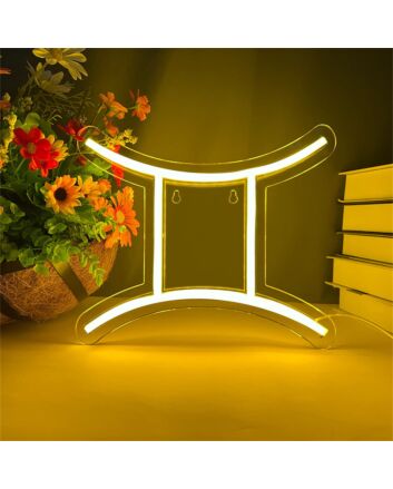Brighten Up Your Bar, Office, and Home Decor with the Versatile Constellation Gemini LED Neon Sign.