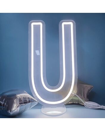 Brighten Your Bar, Office, or Wedding Ambiance with the Customized LED Neon Light Letter U LED Neon Sign.