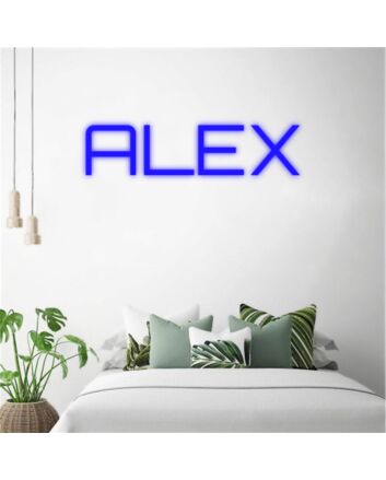 Make Celebrations Unforgettable with Customized LED Neon Light Name Alex Birthday LED Neon Sign for Home, Bars, and Party Venues.