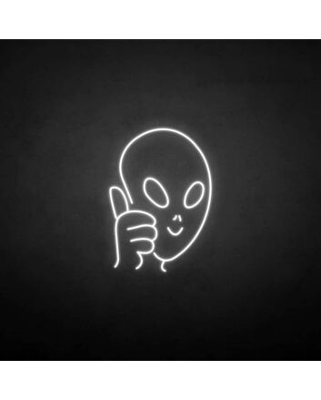 Saucer man&#39; neon sign