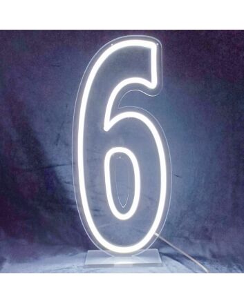 Brighten Your Celebration: Customized LED Neon Light Number 6 Birthday LED Neon Sign for Unforgettable Home, Office, and Bar Birthdays