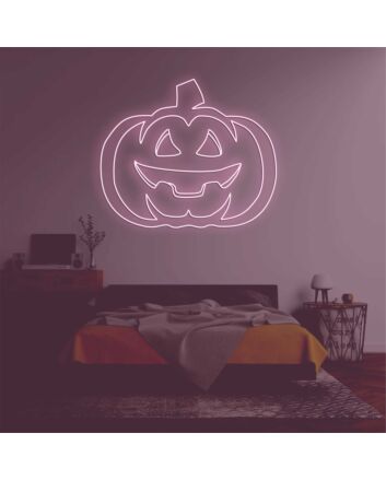 Pumpkin head2&#39; neon sign