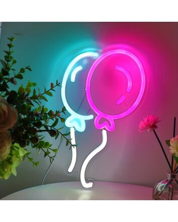 Brighten Up Your Celebrations and Spaces: Cute Balloon LED Wall Neon Sign for Parties, Weddings, and Cozy Home Decor