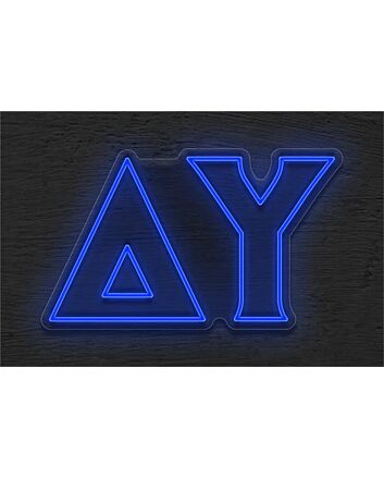 Brighten Up Your Space: Delta Upsilon LED Neon Sign Perfect for Home, Office, Bars, and Events.