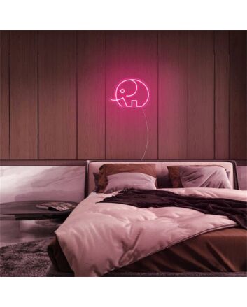 Brighten Up Your Space: Mini Elephant LED Neon Sign Perfect for Home Decor, Bars, and Celebratory Events.