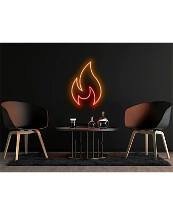 Brighten up Your Space: Perfect for Bars, Weddings, and Home with Flame Wall Decor LED Neon Sign