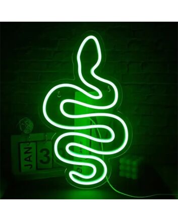 Add a Sizzling Touch to Your Bar, Office, or Gaming Setup with the Green Snake LED Neon Sign!