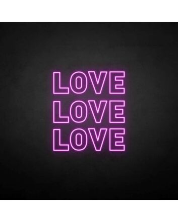 Love3&#39; neon sign