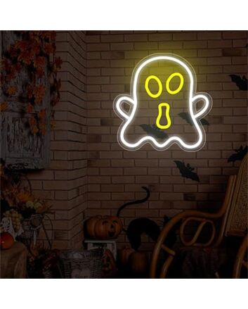 Add a spooky glow to your Halloween celebrations and decor with the Halloween Ghost LED Neon Sign, perfect for parties, home, and haunted attractions.