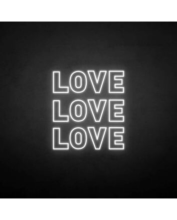 Love3&#39; neon sign