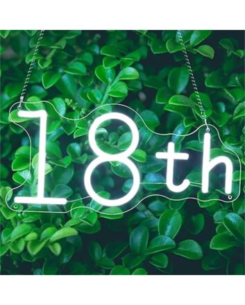 Brighten Up the Celebration: Transform Your Birthday Bash, Home, or Bar with the Happy Birthday 18th LED Neon Sign.
