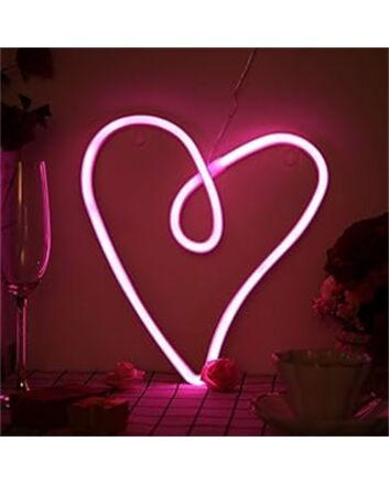 Brighten Your Special Moments: Perfect for Weddings, Anniversaries, and Celebrations with Heart Shaped LED Neon Sign