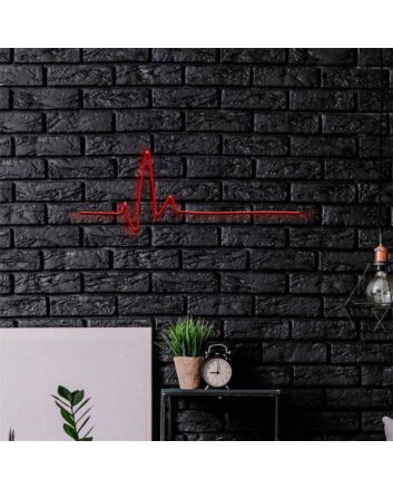 Brighten Your Nights: Heartbeat LED Neon Sign Perfect for Romantic Settings, Weddings, and Chic Bars