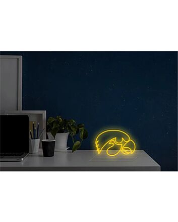 Light Up Your Game Day Celebrations and Sports Bar with the Iowa Hawkeyes Logo LED Neon Sign.