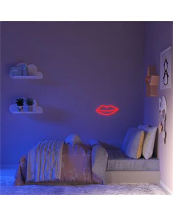 Brighten Up Your Bedroom, Bar, or Beauty Salon with the Lively Kissy Lips LED Neon Sign.