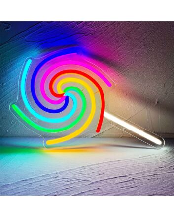 Brighten up your bedroom, bar, or birthday bash with the LED Cool Lollipop Neon Light.