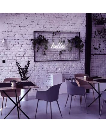Brighten your spaces, from living room to parties: LED Hello For Home LED Neon Sign.
