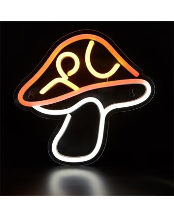 Bring a whimsical glow to your bedroom, gaming setup, or café with the LED Neon Mushroom Cute LED Neon Sign.