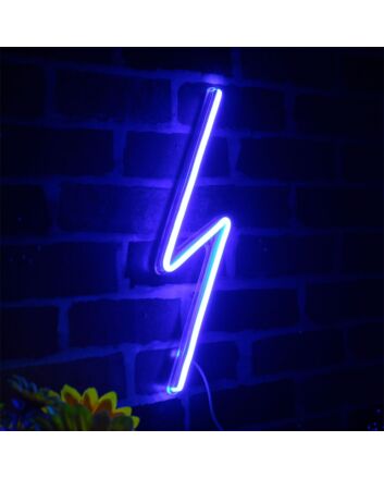Light up your nights: From cozy home corners to vibrant bar decor, the Lightning Bolt Simple Elegant Flex Silicone LED Neon Sign sets the perfect mood.
