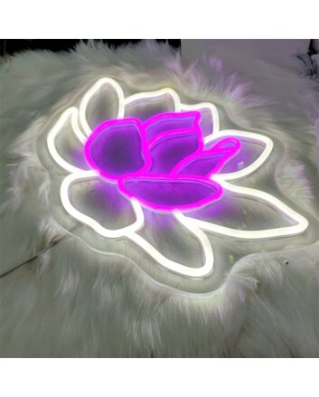 Brighten Your Space: Mini Lotus Flower LED Neon Sign for Home Decor, Office Ambiance, and Trendy Bar Accents.