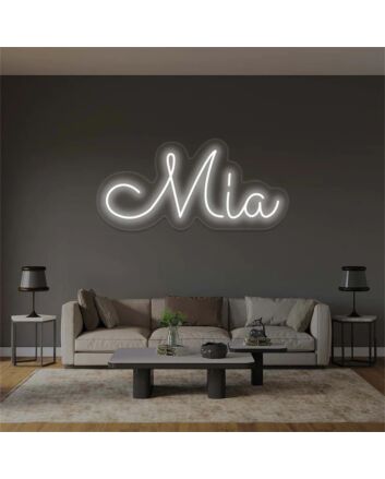 Make your wedding and bar ambiance unforgettable with the Mia Name LED Neon Sign.