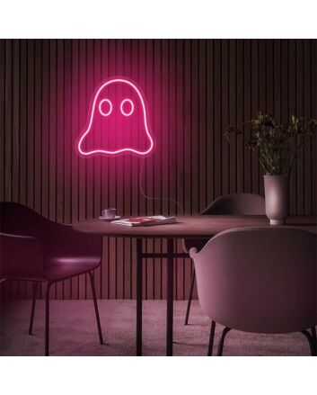 Add a Spooky Glow to Your Halloween Celebrations and Kid&#039;s Rooms with the Mini Ghost LED Neon Sign.