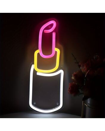 Brighten Up Your Bedroom, Beauty Salon, or Boutique with the Multi Color Lipstick Wall LED Neon Sign.