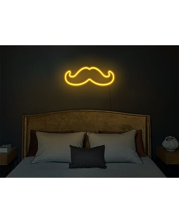 Brighten Up Your Bar, Storefront, or Man Cave with the Quirky Mustache LED Neon Sign.