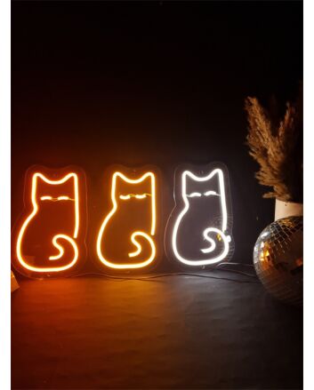 Brighten Your Space in Style: Neon Cute Cat LED Sign for Home, Office, Bar, and Playful Party Decorations