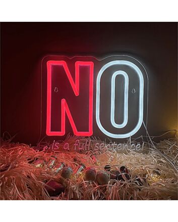Brighten Your Office, Bar, or Event - No Is A Full Sentence LED Neon Sign Adds a Bold Statement