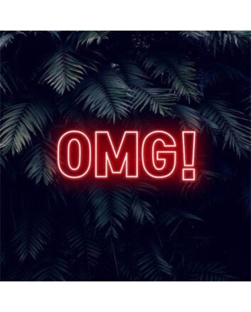 Brighten Up Your Space: Omg Outline LED Neon Sign, Perfect for Home Decor, Office Ambiance, or Vibrant Storefront Display.