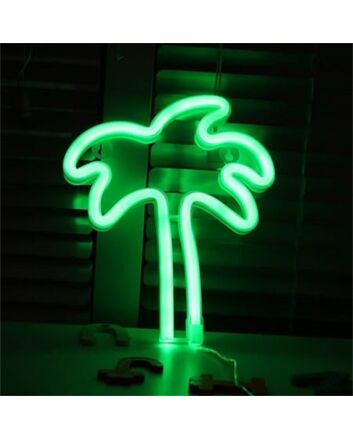 Brighten Up Your Beach-themed Party or Coastal Home Decor with the Palm Tree Shaped LED Neon Night Light Green LED Neon Sign.