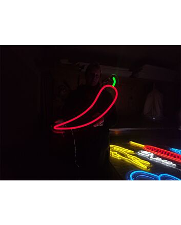 Brighten Up Your Bar, Restaurant, or Kitchen with the Pepper LED Neon Sign: Perfect for Creating a Warm Ambiance.