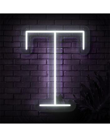 Brighten Your Wedding, Bar, and Home Decor with the Personalized Initial Letter T LED Neon Sign