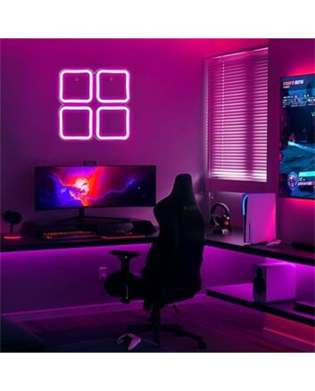 Brighten up Your Gaming Space or Party with the Pink Tetris LED Neon Sign.