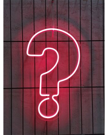 Brighten Your Interiors or Spark Conversations at Bars and Events with the Question Mark LED Neon Sign.