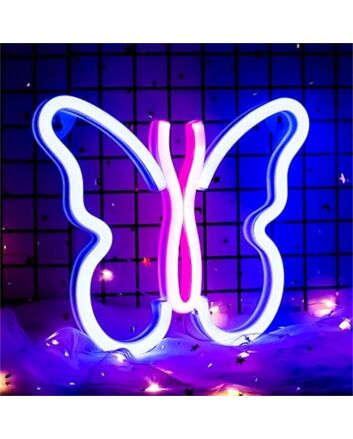 Add a Vibrant Touch to Your Office, Bar, or Wedding Ambience with the Room Decoration Butterfly Sign LED Neon Sign.