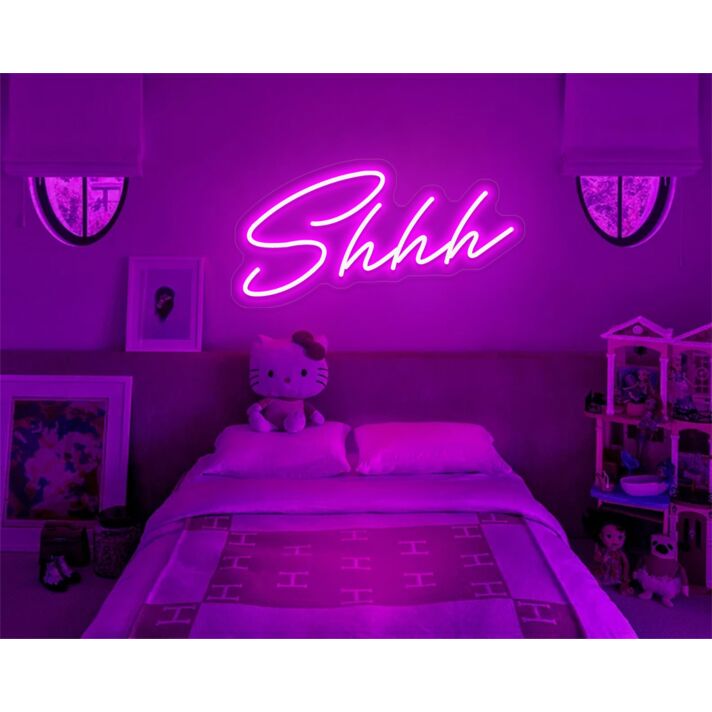 Brighten Up Your Space: Shhh LED Neon Sign for Bars, Bedrooms, and Chill-Out Areas