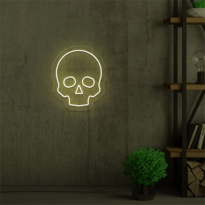 Elevate Your Space: Skull LED Neon Sign Sketch and Etch Us for Home Decor, Office Ambiance, and Bar Highlight.