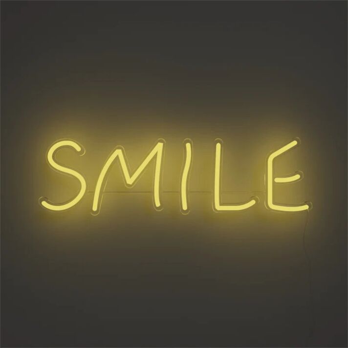 Brighten Your Space: Smile LED Neon Sign for Home, Office, Storefront, and Festive Celebrations