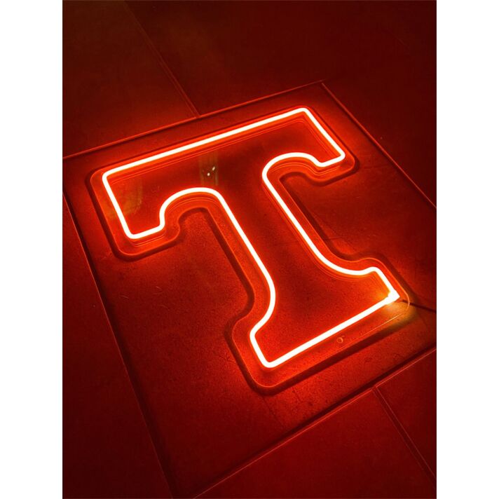 Brighten Up Your Bar, Office, or Home Decor with the Stylish T Logo LED Neon Sign.