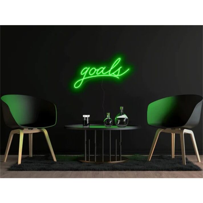 Bring vibrant vibes to your home, office, and parties with the Wall Decor Goals LED Sign LED Neon Sign.