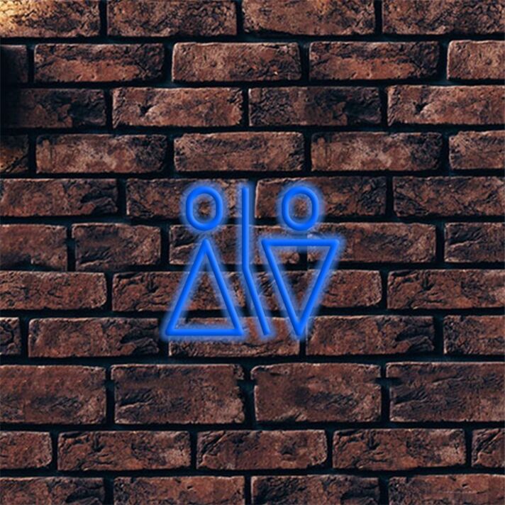 Brighten Up Your Space: Wc Minimalistic LED Neon Sign Perfect for Home Decor, Office Vibes, and Chic Bar Settings