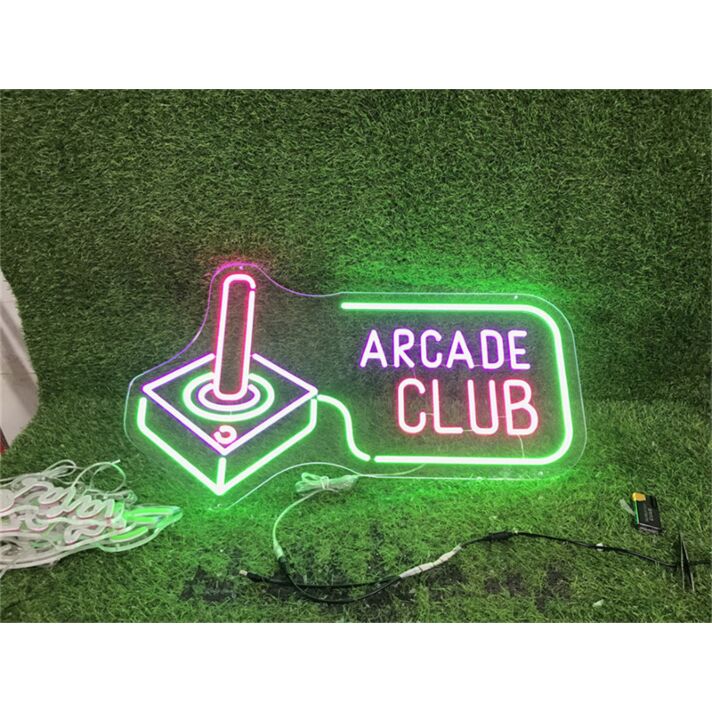 Brighten Up Your Gaming Room, Bar, or Party Atmosphere with the Arcade Club Game LED Neon Sign.