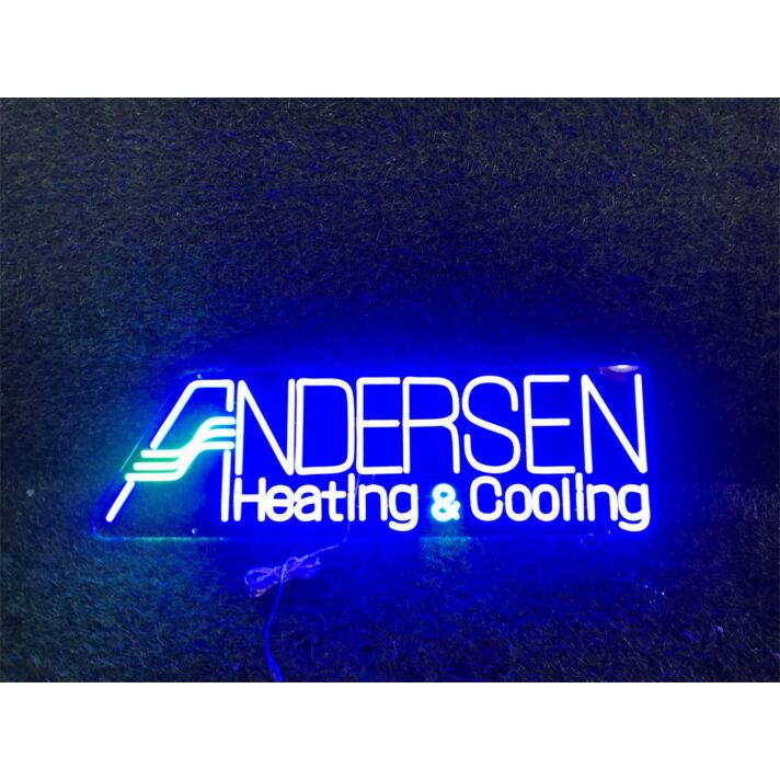 Brighten Your Office, Storefront, or Man Cave with Custom Business Sign Andersen Heating And Cooling LED Neon Sign